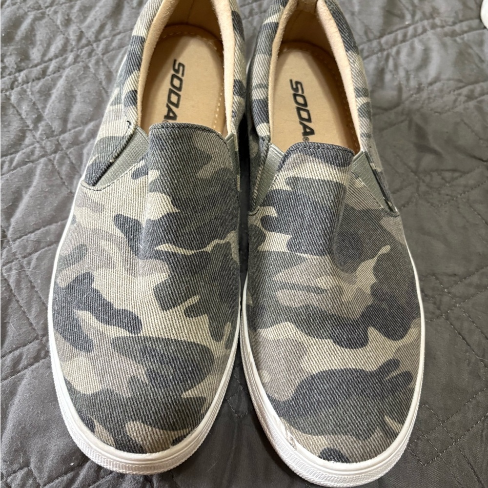 Soda Plaid Slip-On Shoes